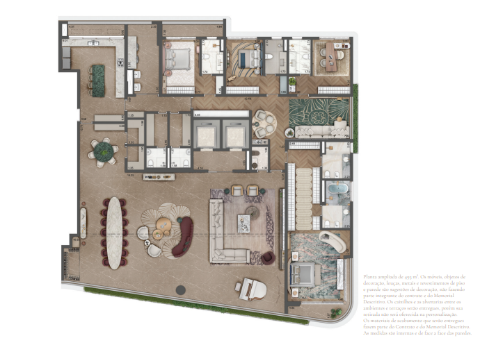 Saffire Moema Lavvi — Planta Tipo B 493m² 5 Suítes By Elie Saab